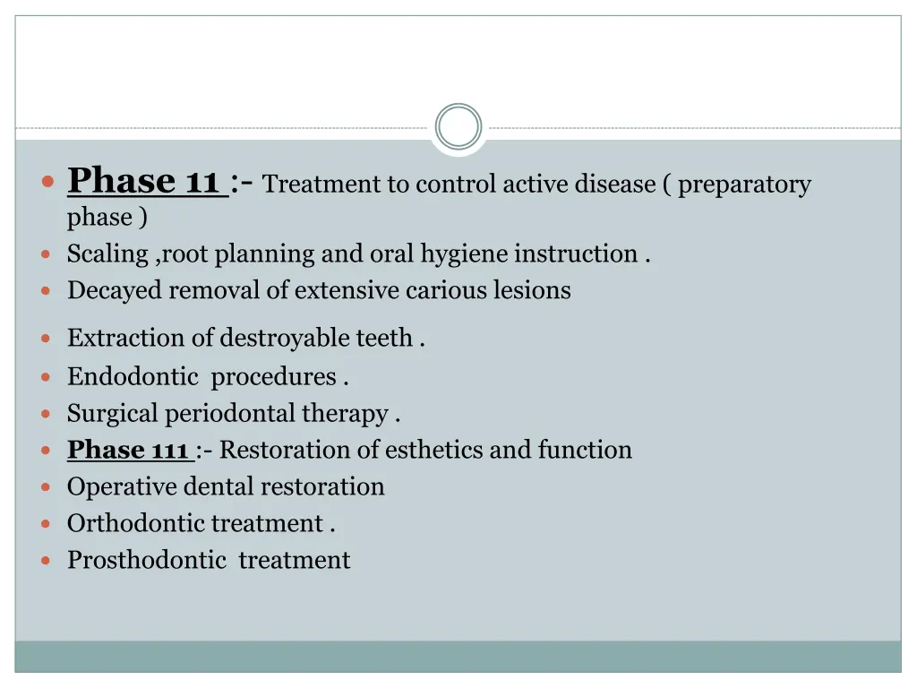 phase 11 treatment to control active disease