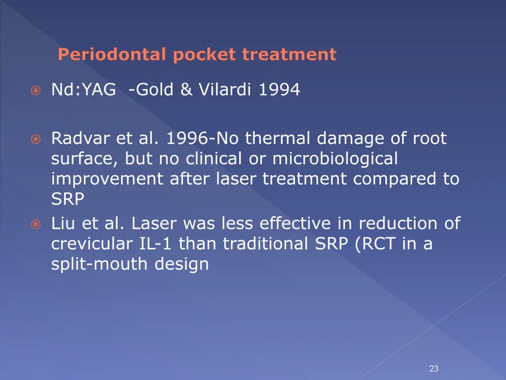 periodontal pocket treatment