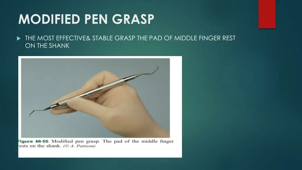 modified pen grasp