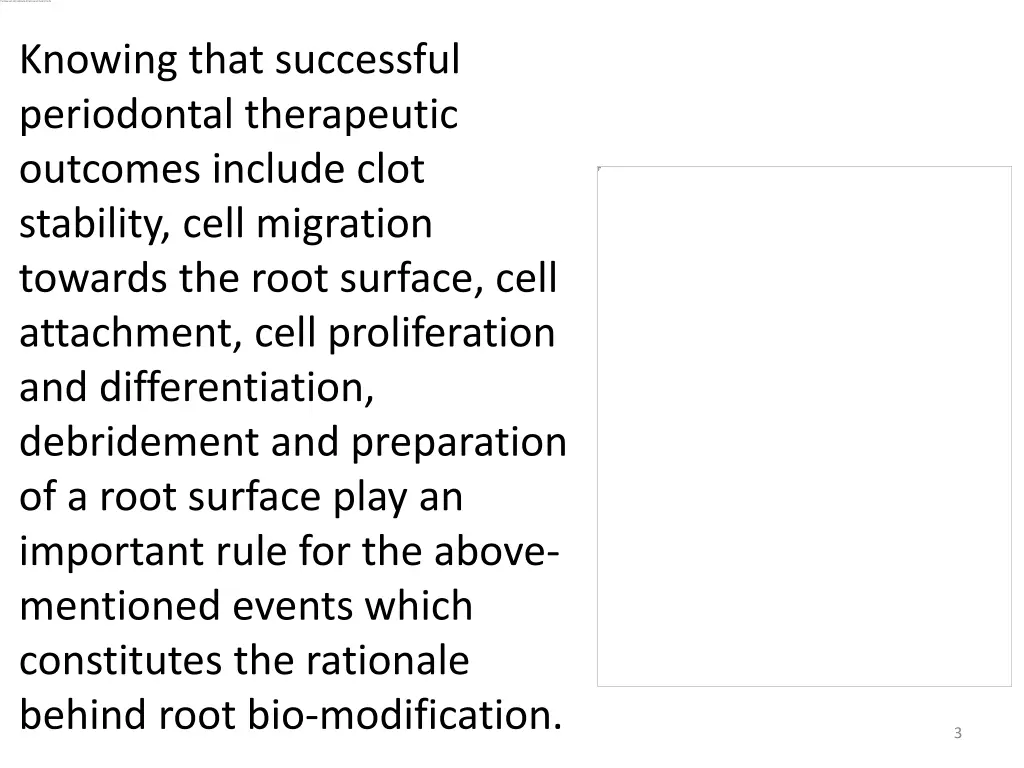 knowing that successful periodontal therapeutic