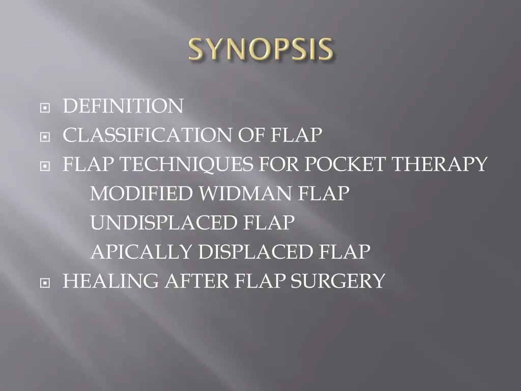 definition classification of flap flap techniques