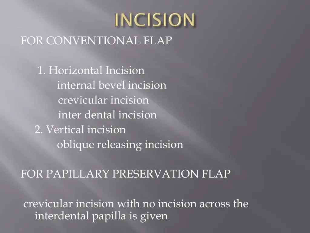 for conventional flap