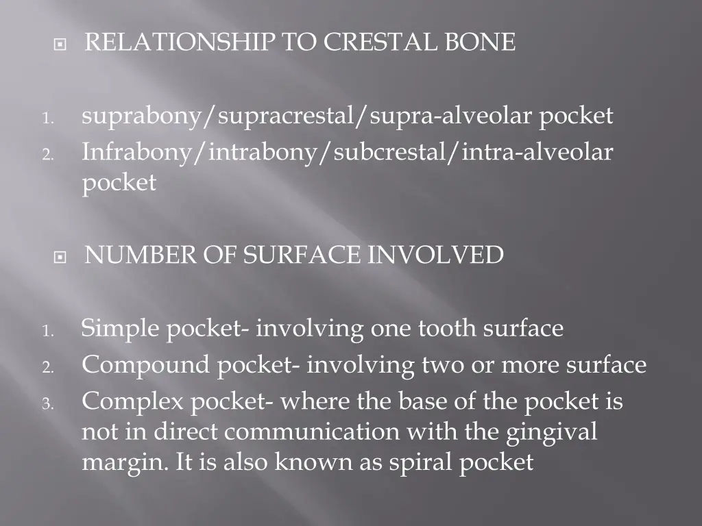 relationship to crestal bone