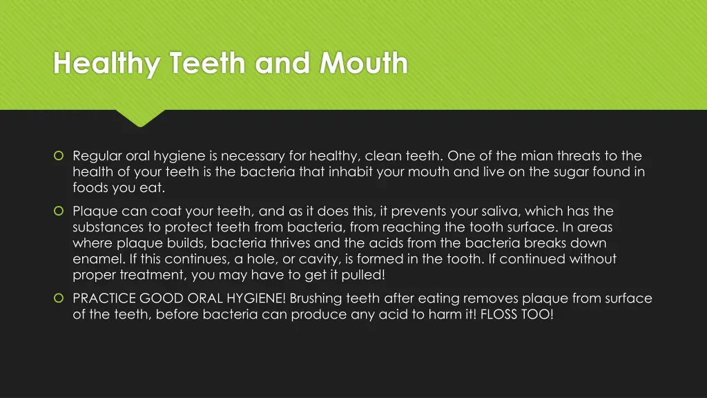 healthy teeth and mouth