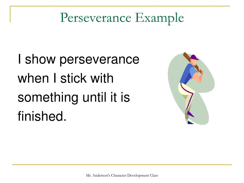 perseverance example