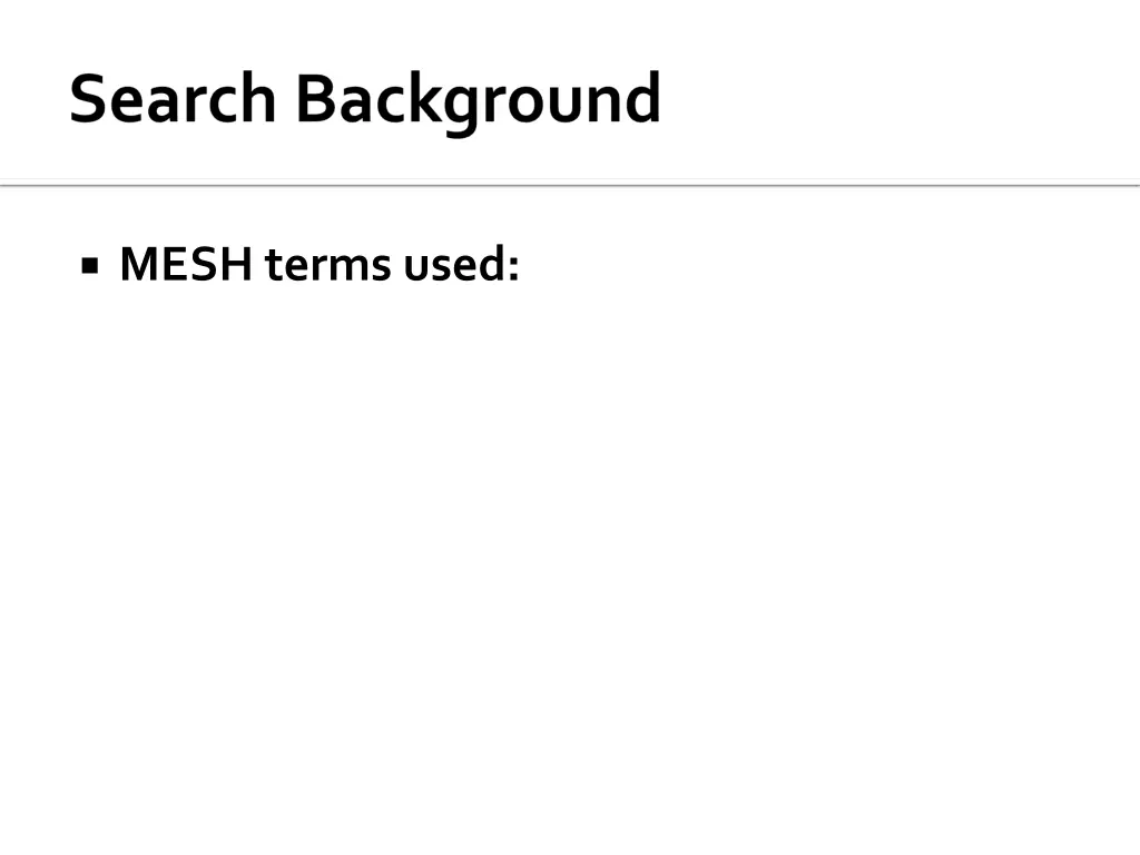 mesh terms used