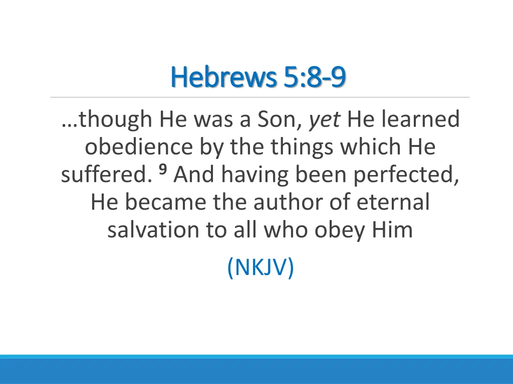 hebrews hebrews 5 8