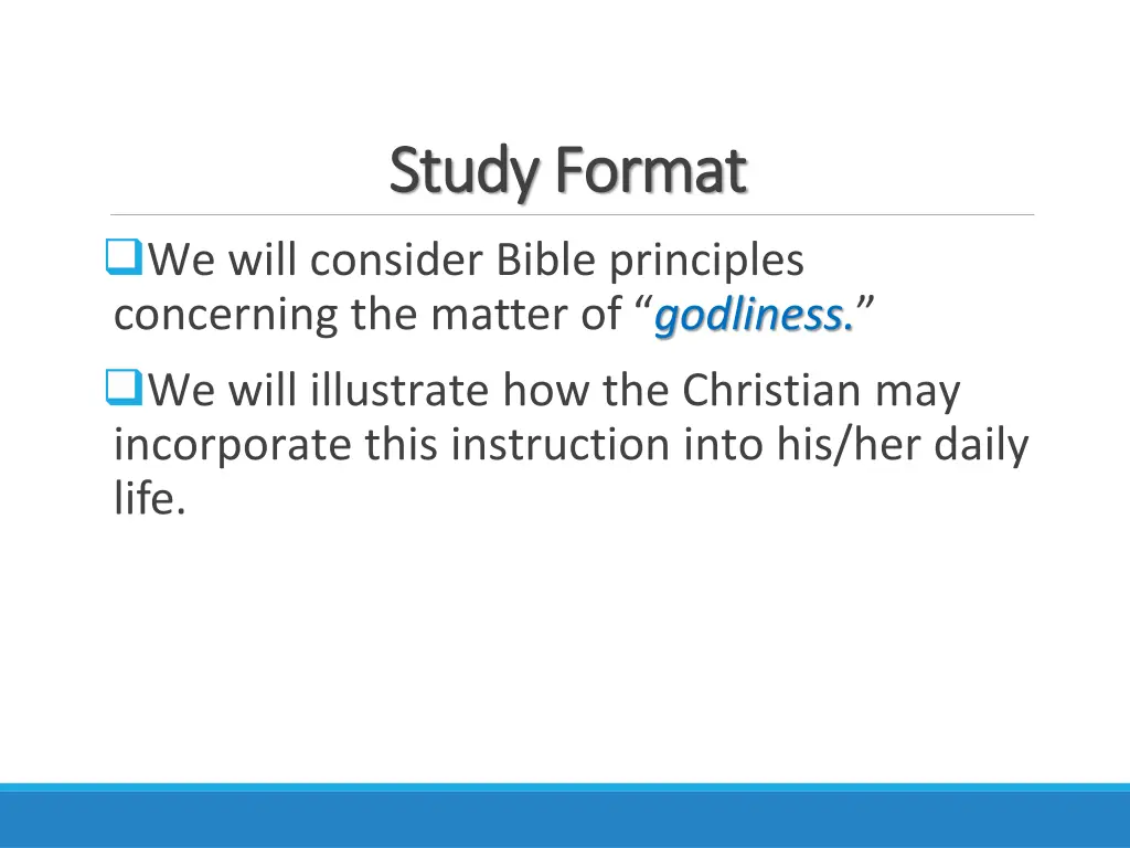 study format study format