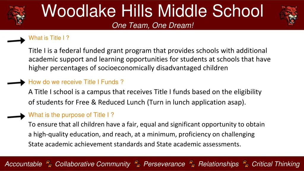 woodlake hills middle school one team one dream 2