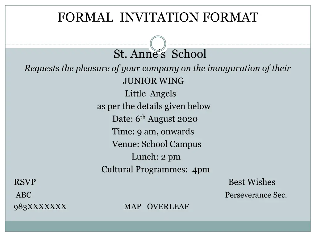 formal invitation format