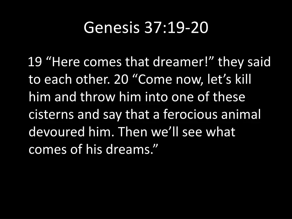 genesis 37 19 20