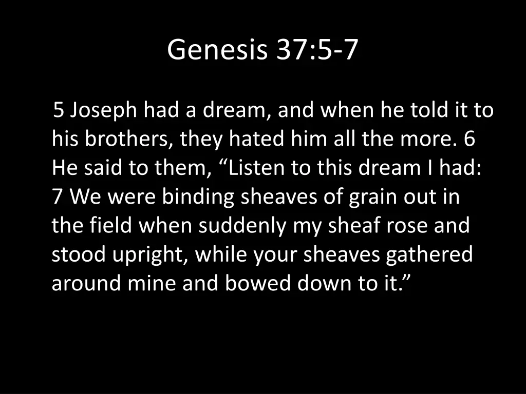 genesis 37 5 7