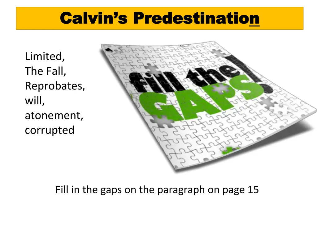 calvin s predestinatio calvin s predestinatio n n