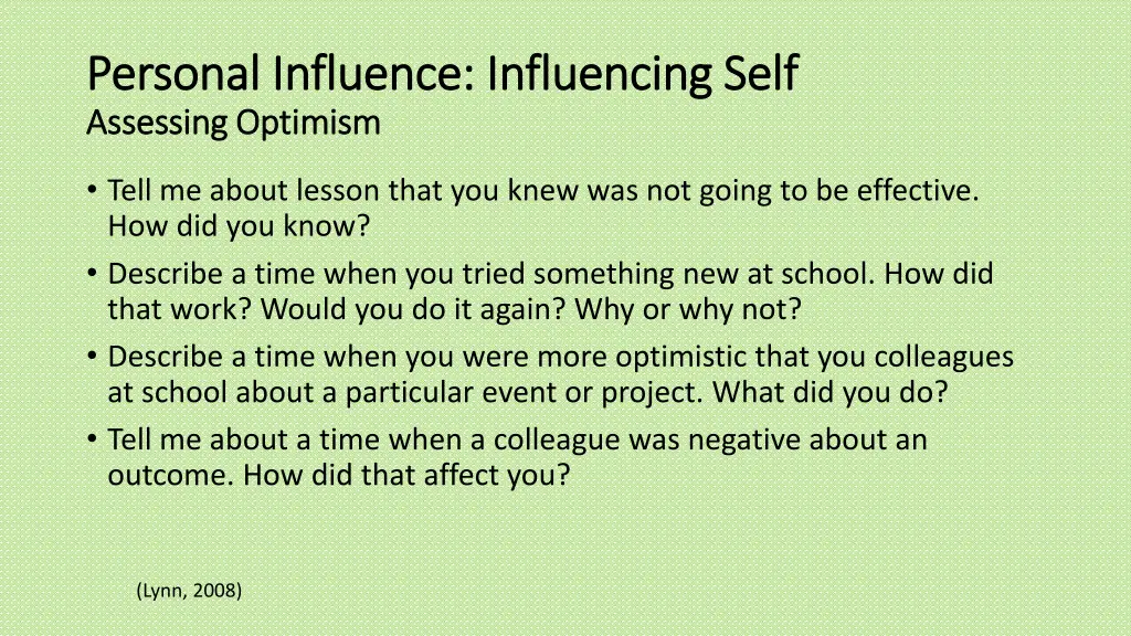 personal influence influencing self personal 3