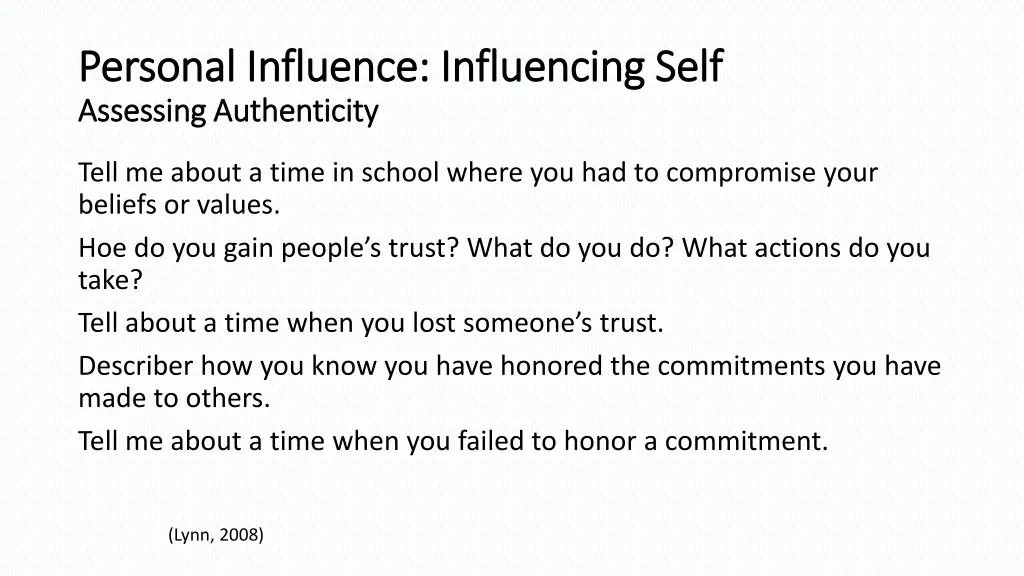 personal influence influencing self personal 6