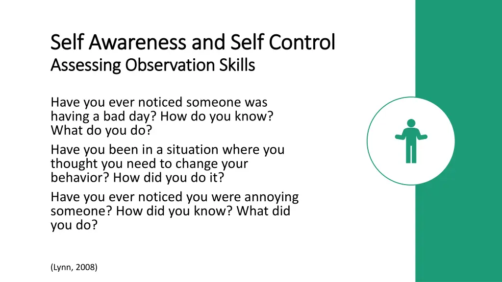 self awareness and self control self awareness