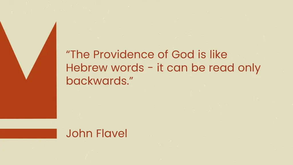 the providence of god is like hebrew words