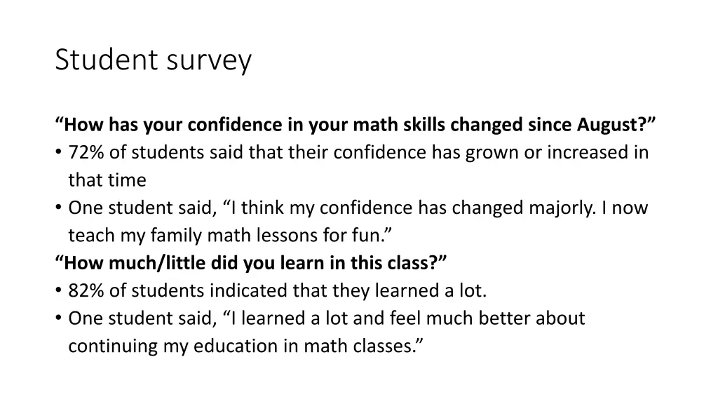 student survey 2