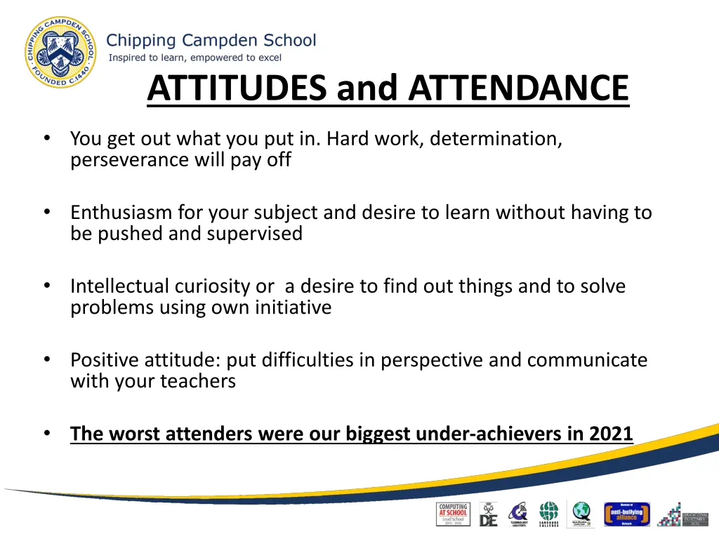 attitudes and attendance