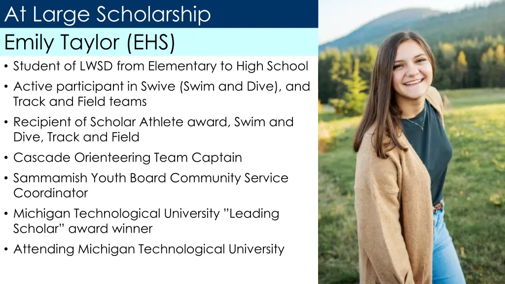 at large scholarship emily taylor ehs