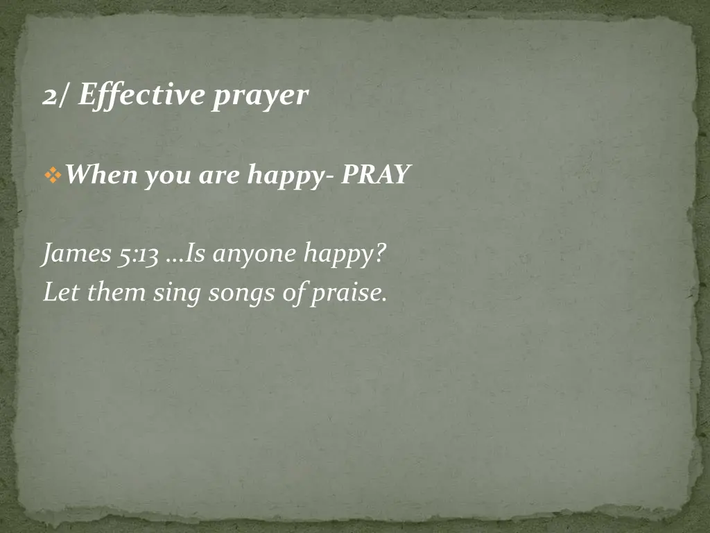 2 effective prayer