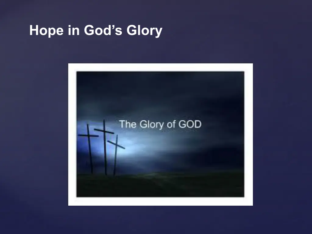 hope in god s glory