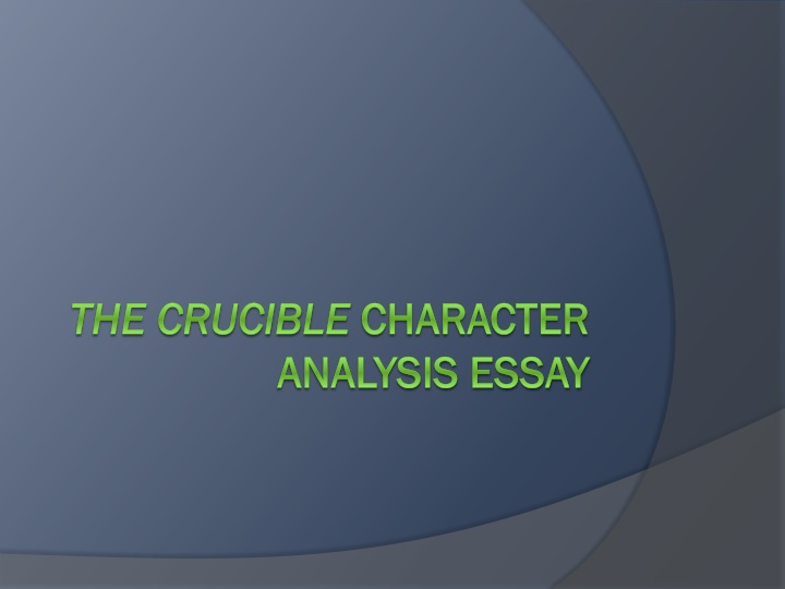 the crucible the crucible character analysis