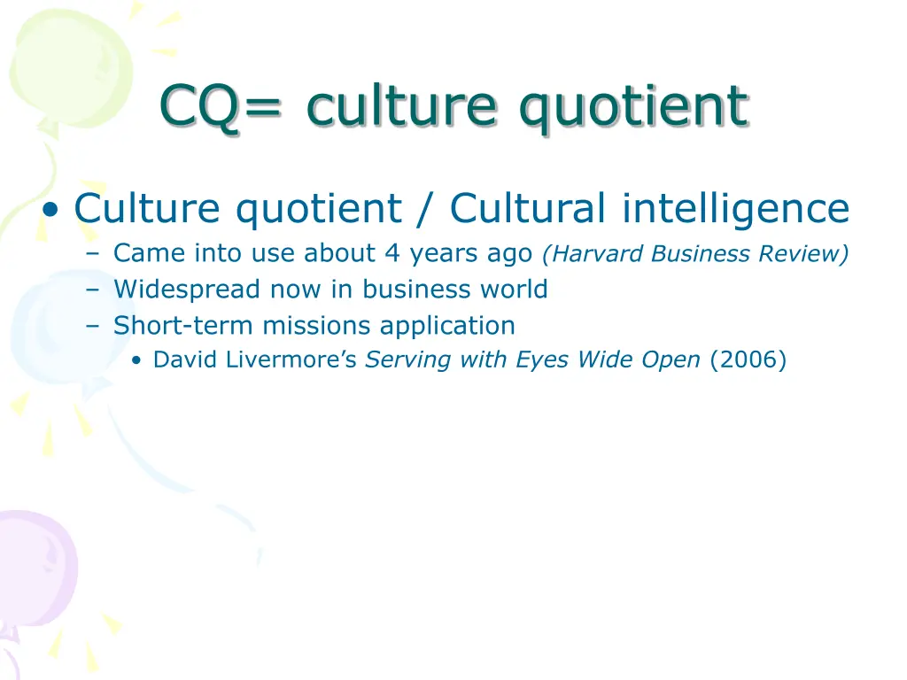 cq culture quotient