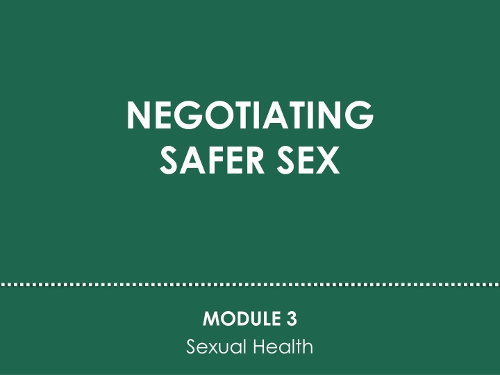 negotiating safer sex