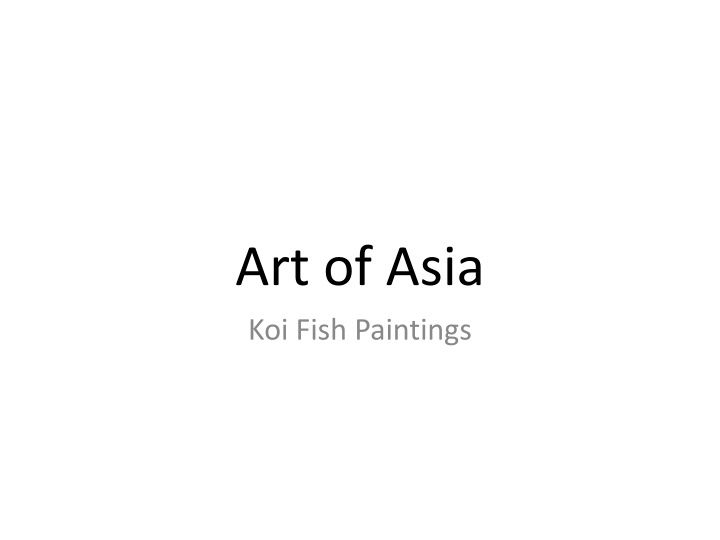 art of asia koi fish paintings