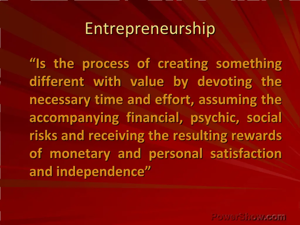 entrepreneurship