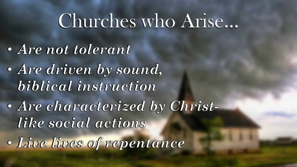 churches who arise