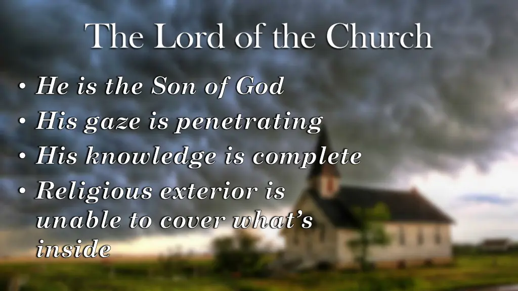 the lord of the church