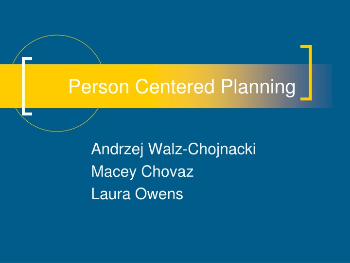 person centered planning