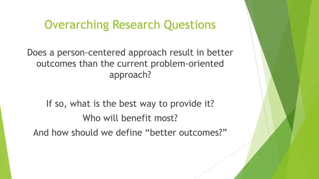 overarching research questions