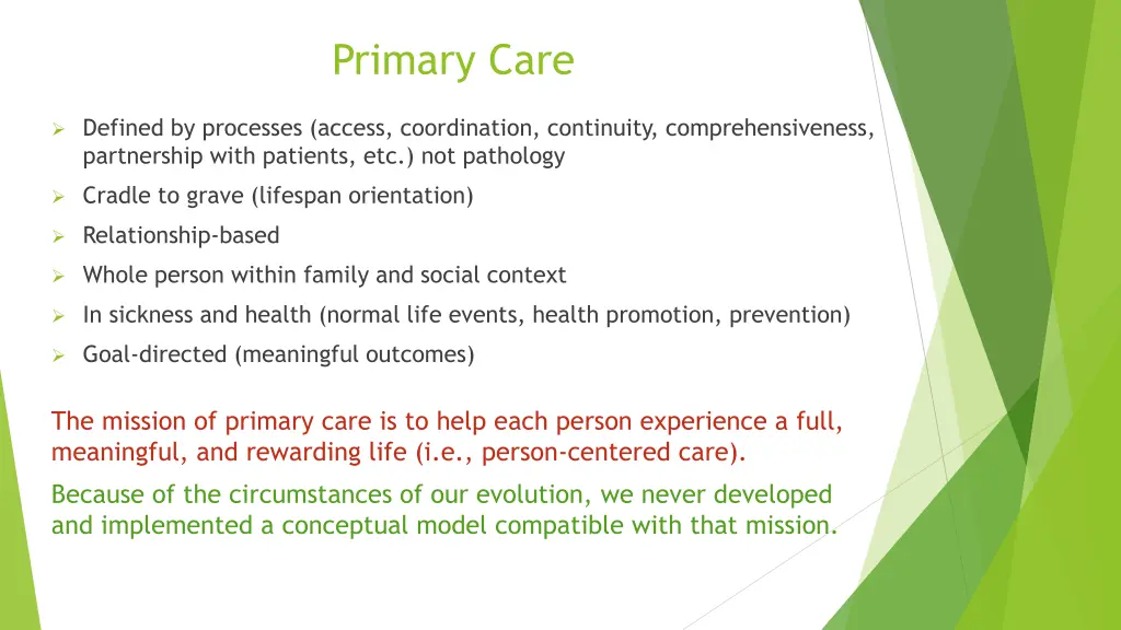 primary care