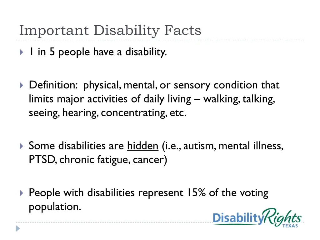 important disability facts