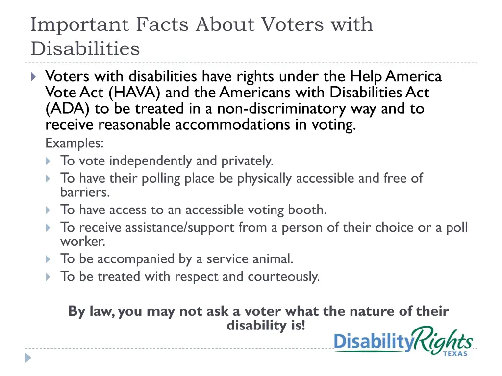 important facts about voters with disabilities