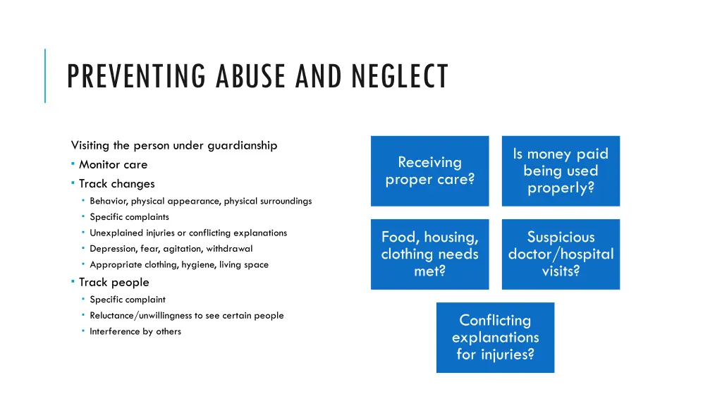 preventing abuse and neglect