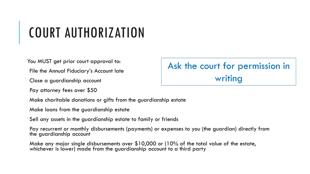 court authorization