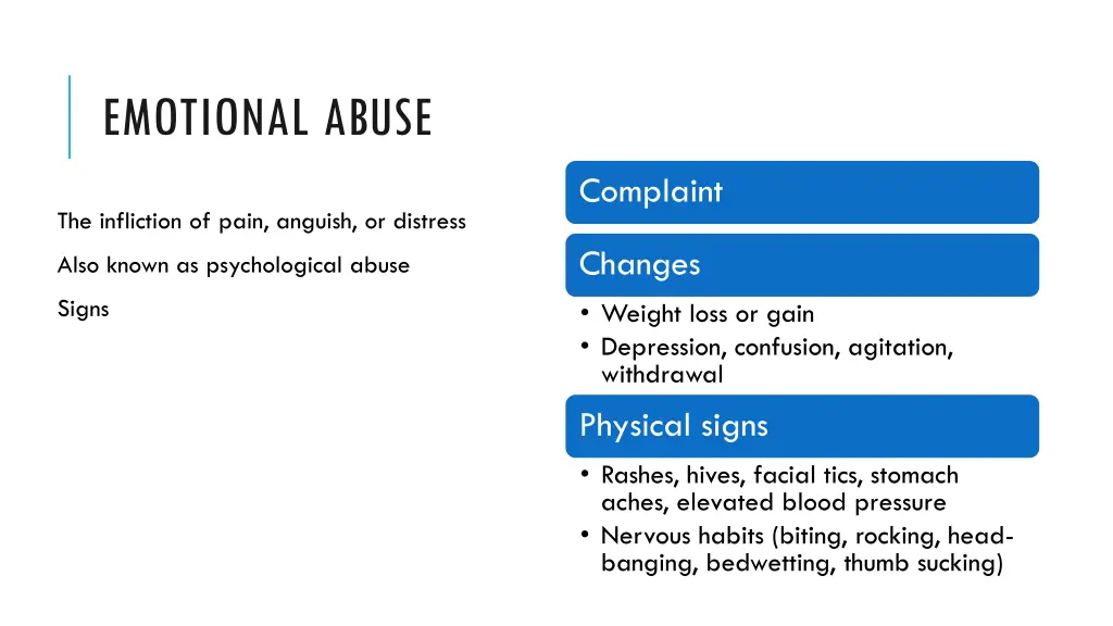 emotional abuse