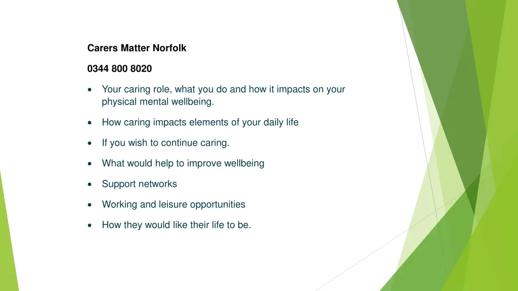 carers matter norfolk