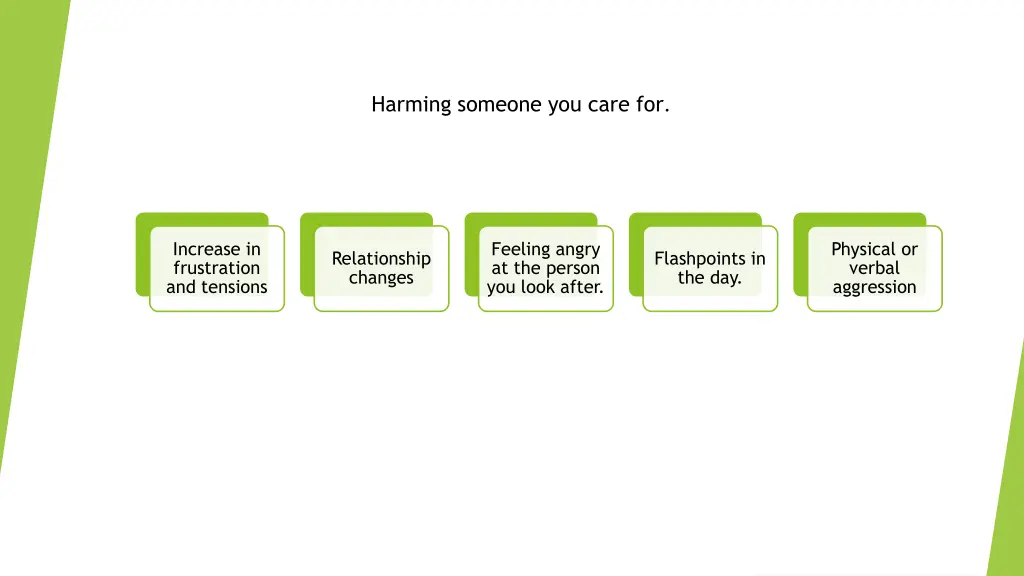 harming someone you care for