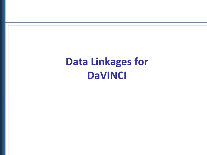 data linkages for davinci