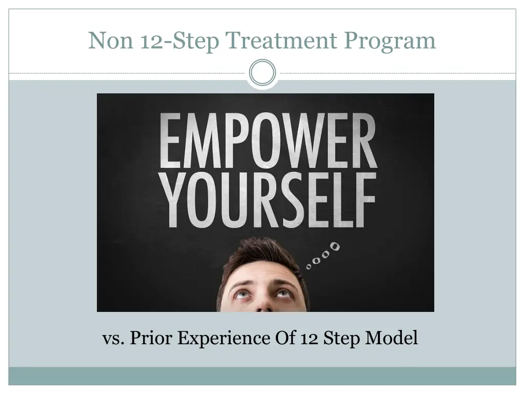 non 12 step treatment program