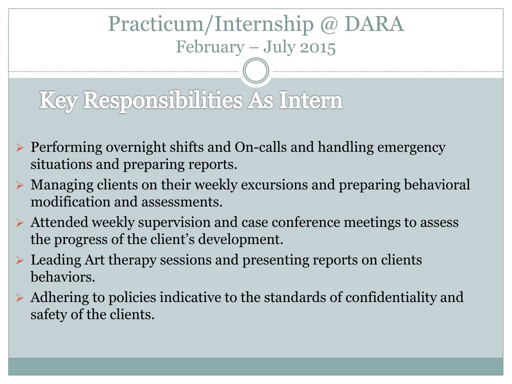 practicum internship @ dara february july 2015 1