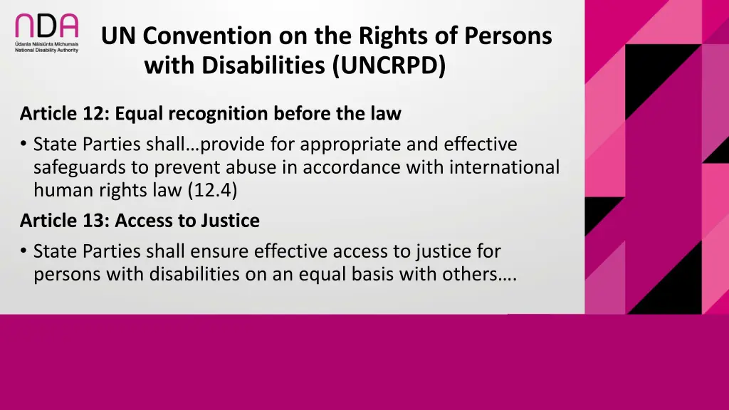 un convention on the rights of persons with