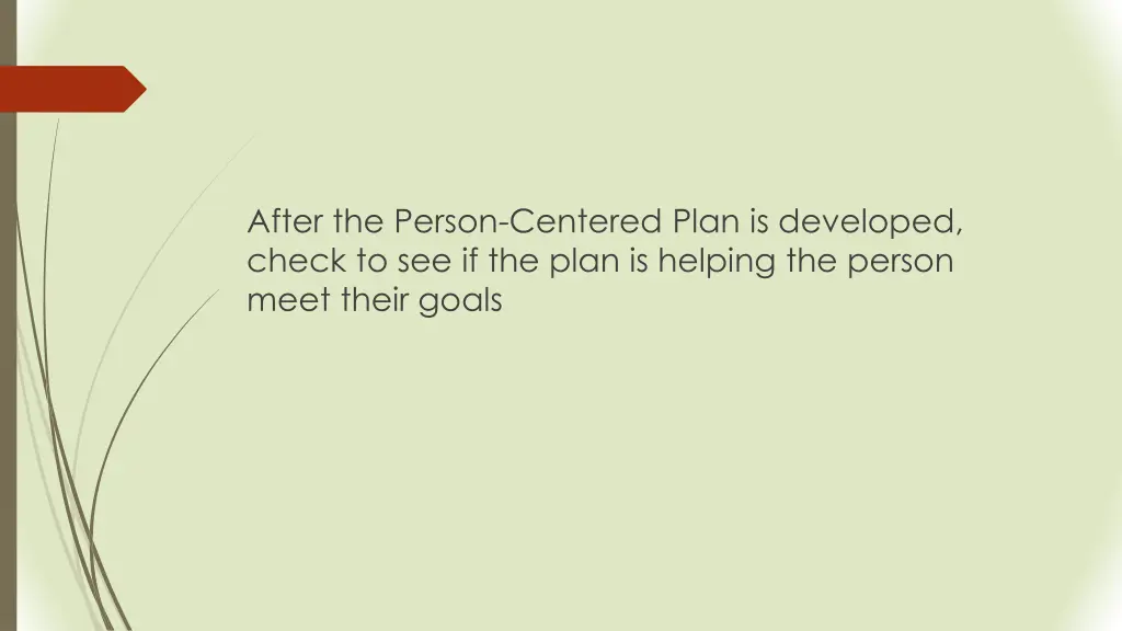 after the person centered plan is developed check