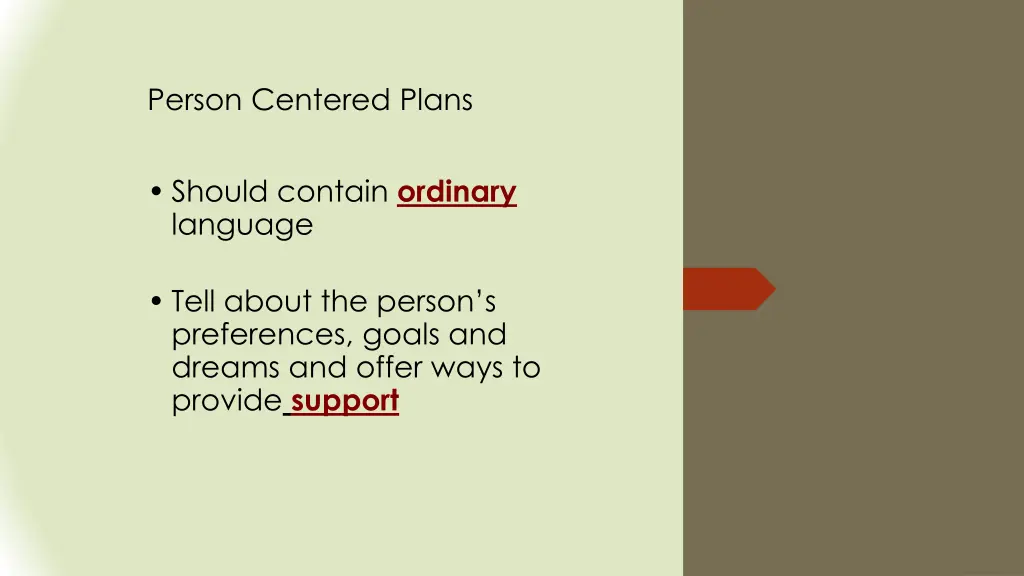 person centered plans