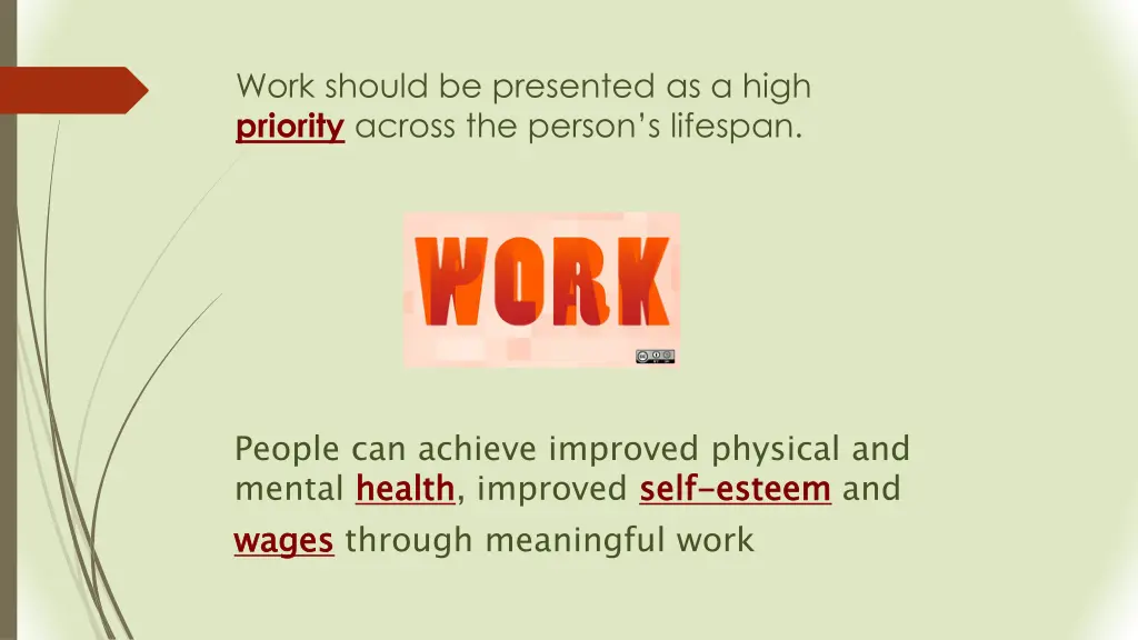 work should be presented as a high priority